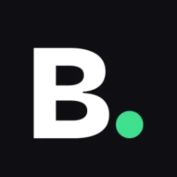 Foto de perfil da identidade pronta "Bolso Esperto" (nicho Dinheiro): letra B branca com ponto na cor verde sobre fundo escuro.