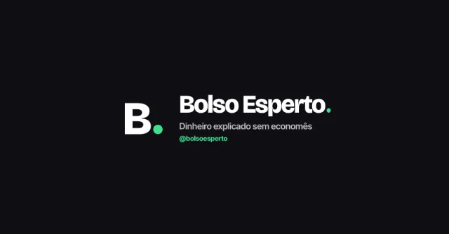 Capa de Página do Facebook da identidade "Bolso Esperto": símbolo, nome da página, assinatura "dinheiro explicado sem economês" e o @bolsoesperto.